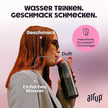 air up® Trinkflasche (600 ml) für Schule, Sport, Gym | inkl. 5 zuckerfreien Duft-Pods & Strohha... | Amazon (DE)