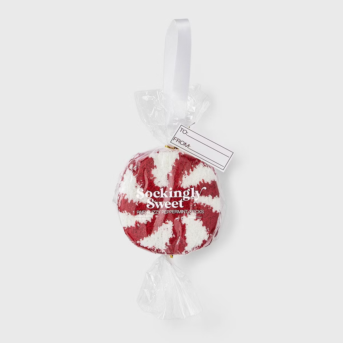 Women's Peppermint Christmas Cozy Crew Socks - Red/White 4-10 | Target