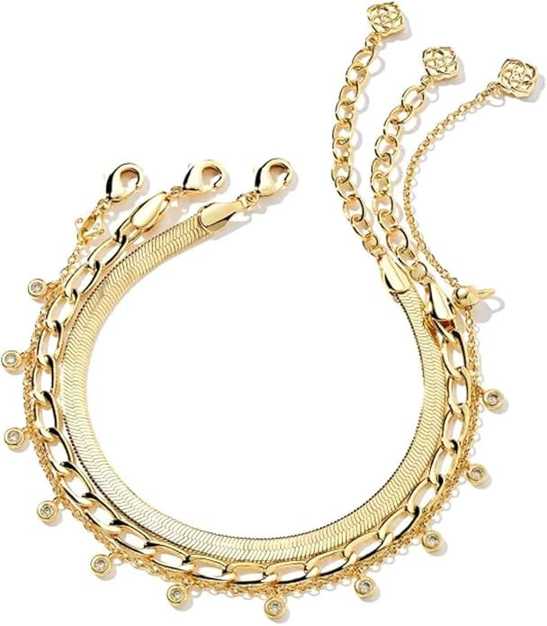 Kendra Scott Kassie Set of 3 Chain Bracelets, Fashion Jewelry for Women | Amazon (US)