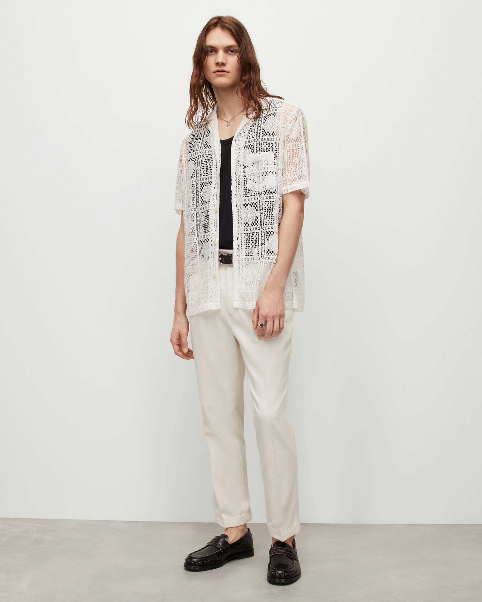 Tallis Cropped Slim Trousers | AllSaints UK