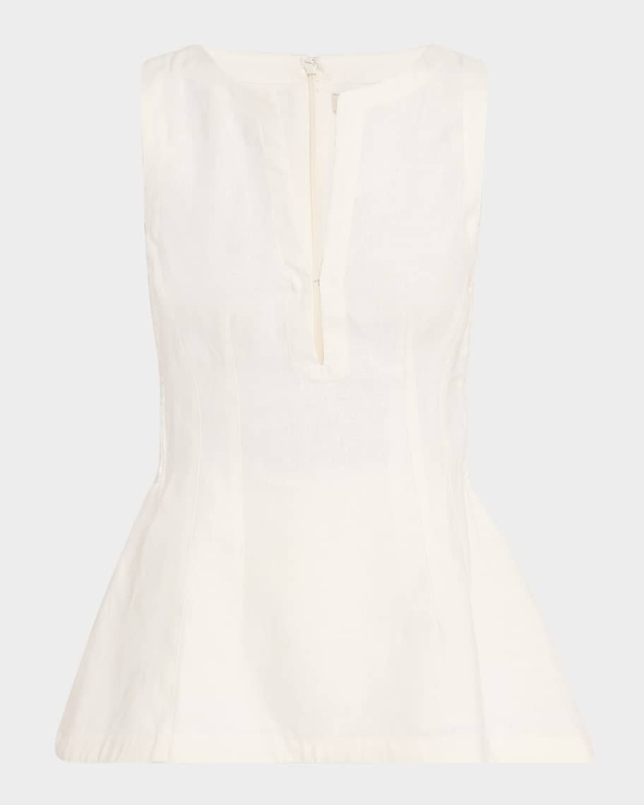 Melia V-Neck Linen Top | Neiman Marcus