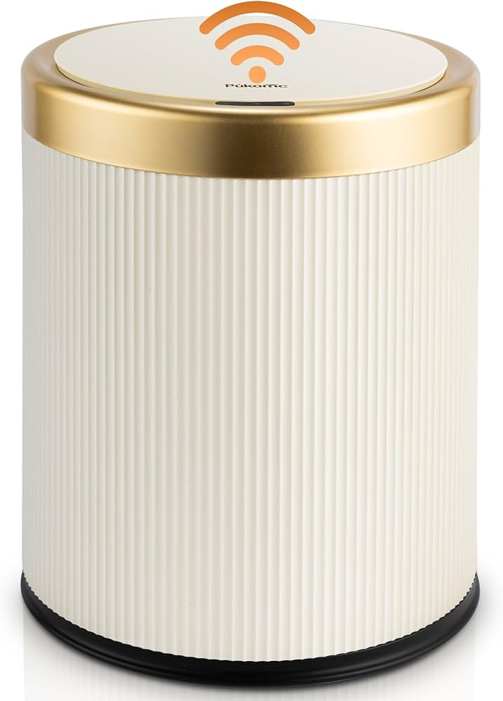 Pukomc Bathroom Trash Can with Lid，3.5 Gallon Motion Sensor Waterproof Touchless Garbage Can, S... | Amazon (US)