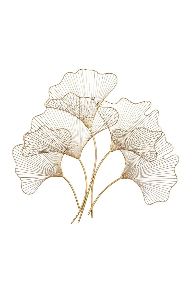 Floral Gold Metal Leaf Wall Decor - 36" x 33" | Nordstrom Rack