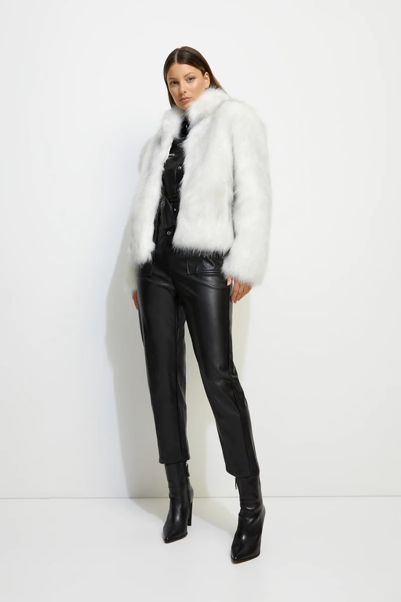 Fur Delish Jacket in Swiss White | Unreal Fur