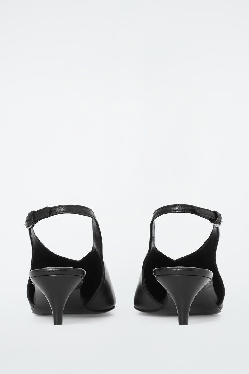 Pointed Leather Slingback Kitten Heels | COS UK