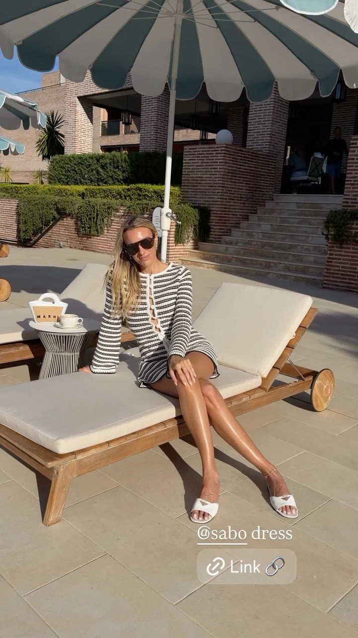 The perfect stripe knit long sleeve button dress for cooler days. 

travel outfits, resort wear 2026, spring outfits 2026, vacation outfits beach



#LTKTravel