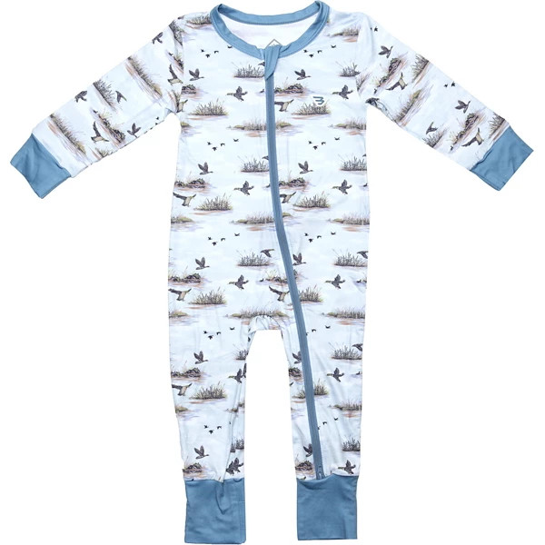Burlebo Full Zip Convertible Pajamas Baby Newborn Duck Hunt | Scheels