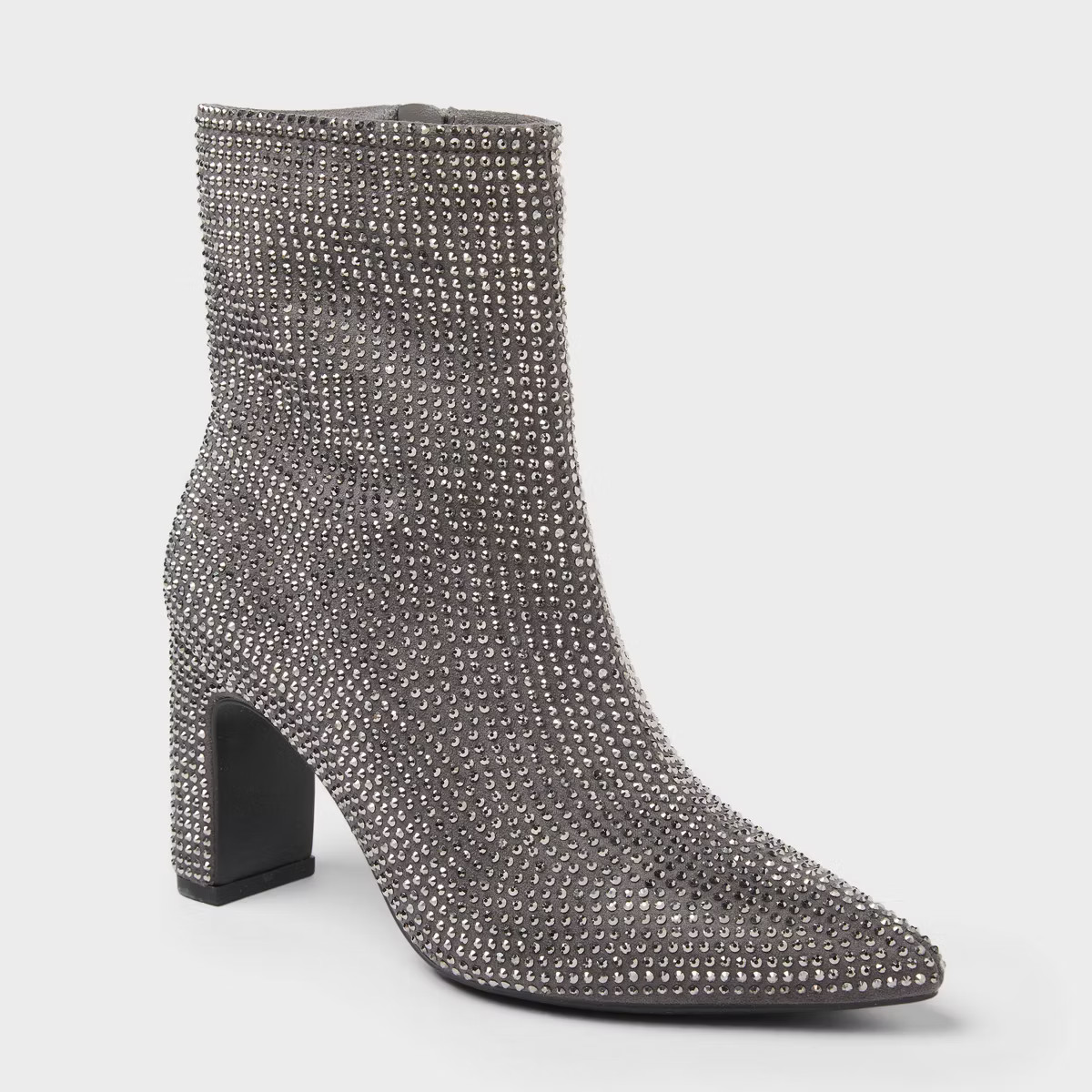 Women’s Gloria Low Shaft Heeled Rhinestones Boots with Memory Foam Insole – A New Day™ | Target