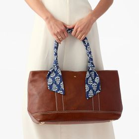 Leather Tote with Wrapped Handles | Mark and Graham