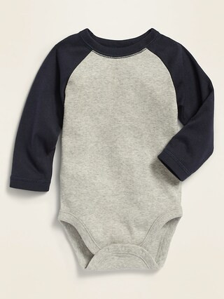 Baby Boys / Bodysuits & TopsUnisex Color-Blocked Raglan-Sleeve Bodysuit for Baby | Old Navy (US)