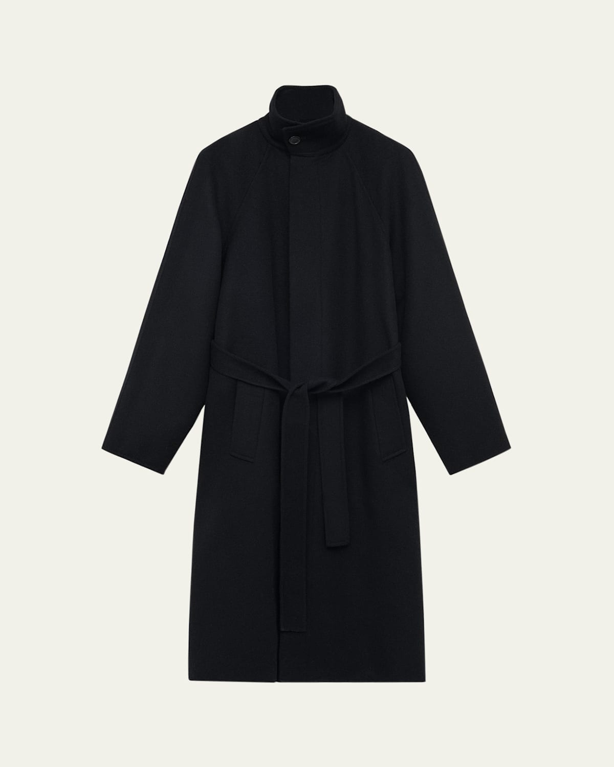 High-Neck Belted Wool-Cashmere Outer Coat | Bergdorf Goodman