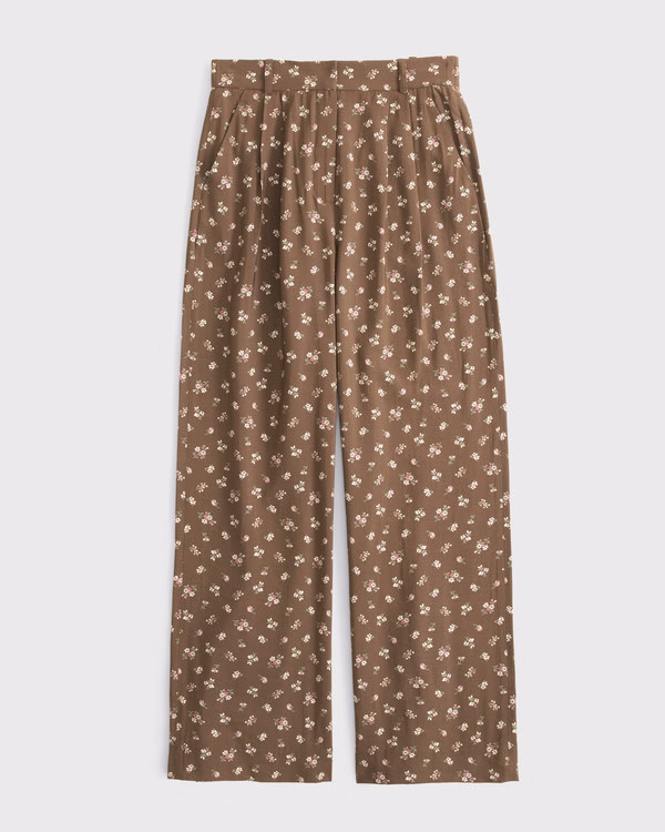 A&F Sloane Crepe Tailored Wide Leg Pant | Abercrombie & Fitch (US)