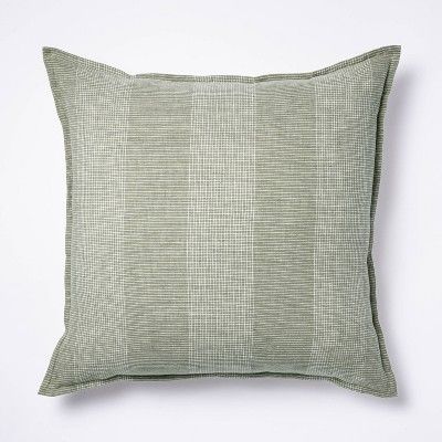 Oversized Linen Striped Throw Pillow Green - Threshold™ designed with Studio McGee | Target