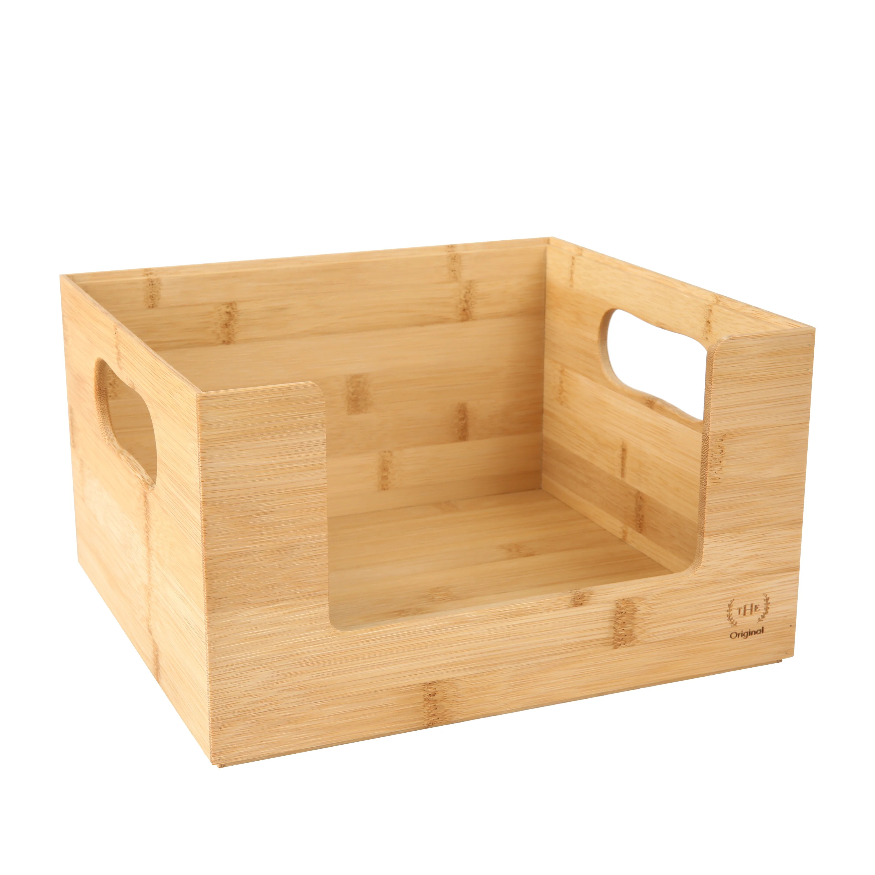 The Home Edit Bamboo Small Open Front Bin, Storage Organization | Walmart (US)