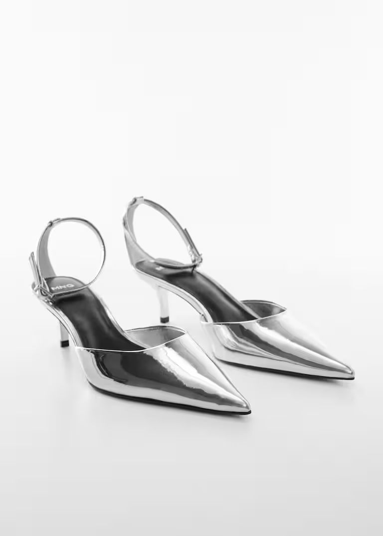 Metallic heel shoes -  Women | Mango United Kingdom | MANGO (UK)