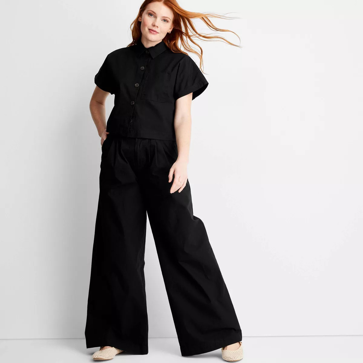 Women's High Rise Wide Leg Pleated Pants - Future Collective | Target