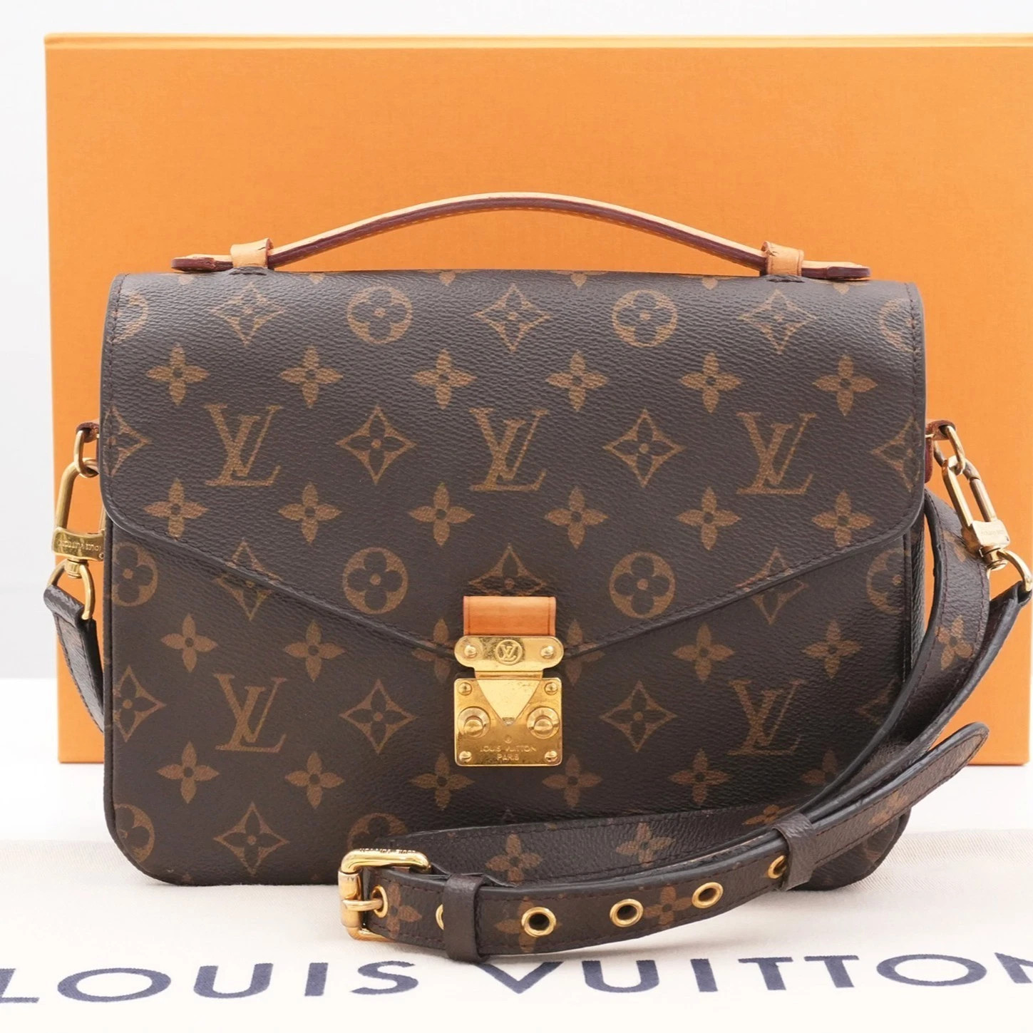 Louis Vuitton Pochette Metis Crossbody Brown Canvas | eBay US