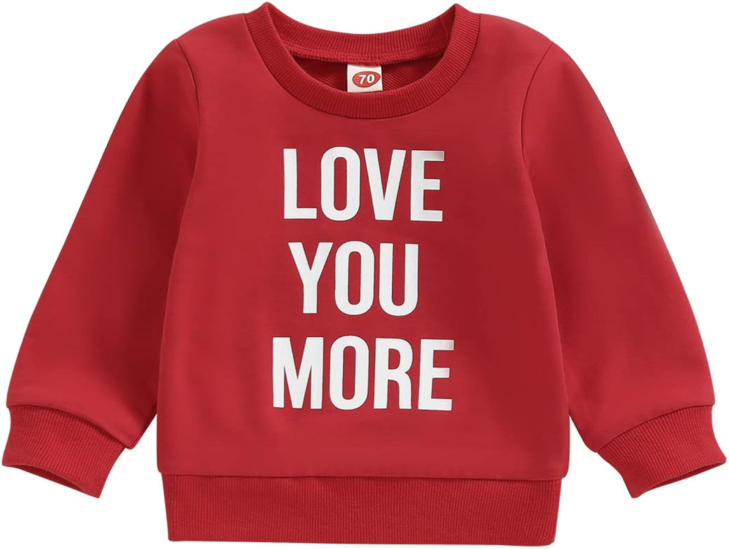 BeQeuewll Infant Toddler Boys Girls Crewneck Sweatshirt Love You More Letter Printed Long Sleeve ... | Amazon (US)