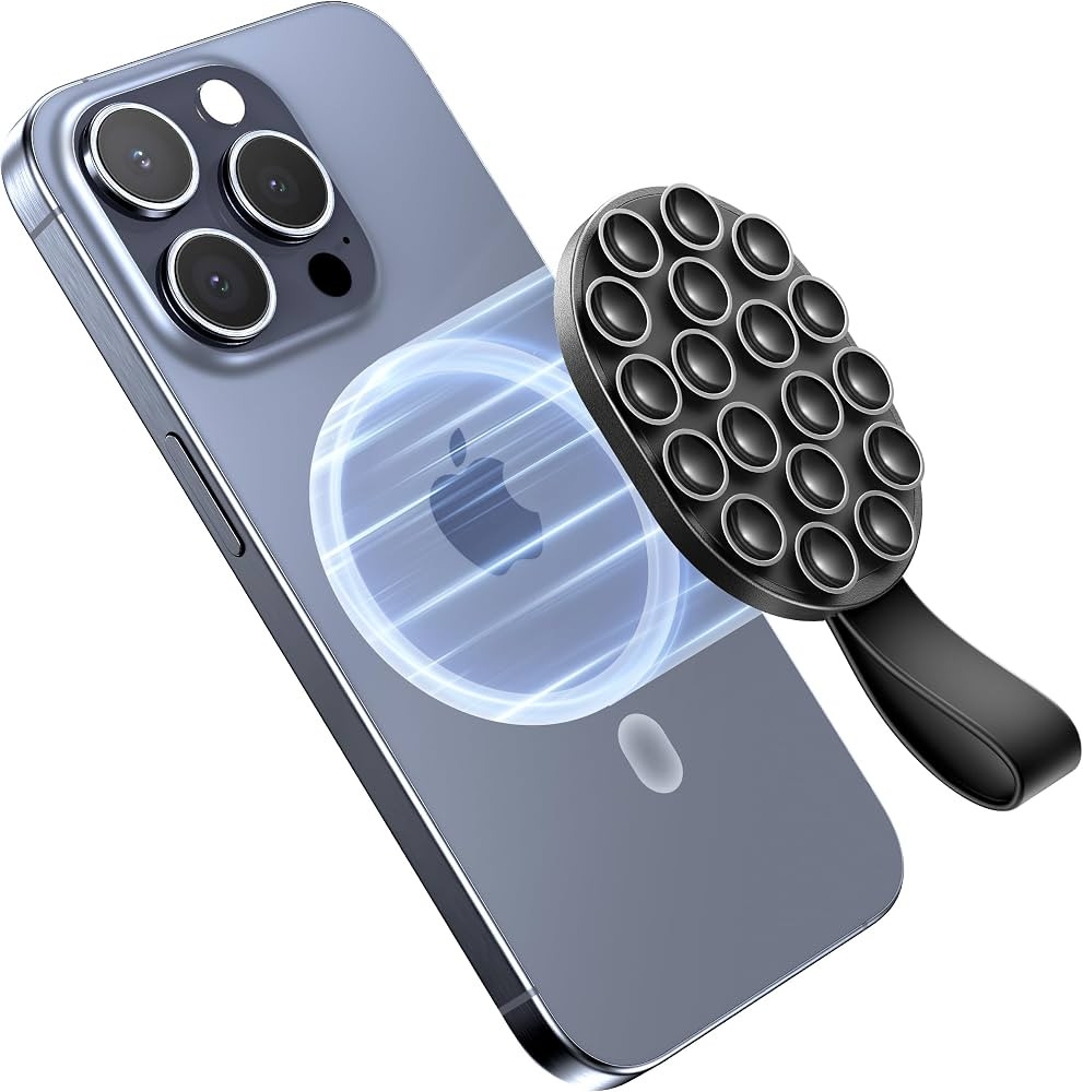 JOYROOM Magnetic Suction Cup Phone Mount, Silicone Octo Cup Buddy Phone Case Grip Stand, Magsafe ... | Amazon (US)