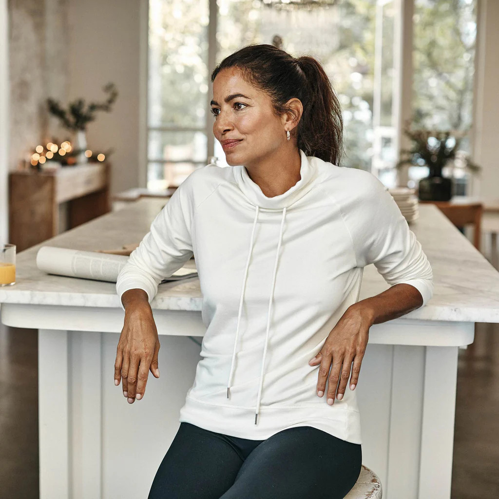 The Softest French Terry Funnel Neck Pullover 
            | 
              
              $80
  ... | SummerSalt