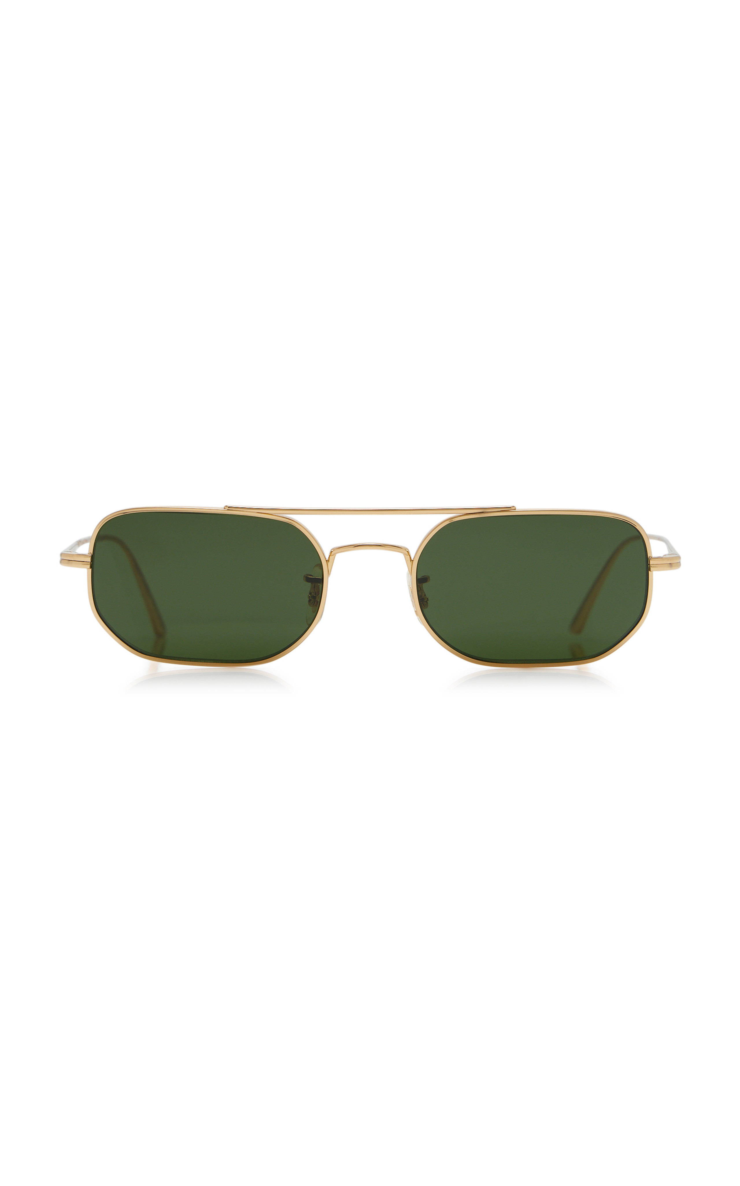 x Oliver Peoples Rectangle-Frame Steel Sunglasses | Moda Operandi (Global)
