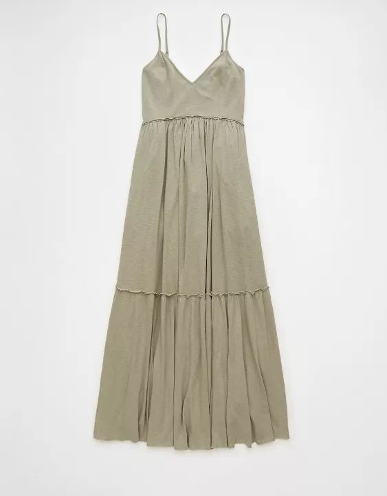 AE V-Neck Knit Maxi Dress | American Eagle Outfitters (US & CA)