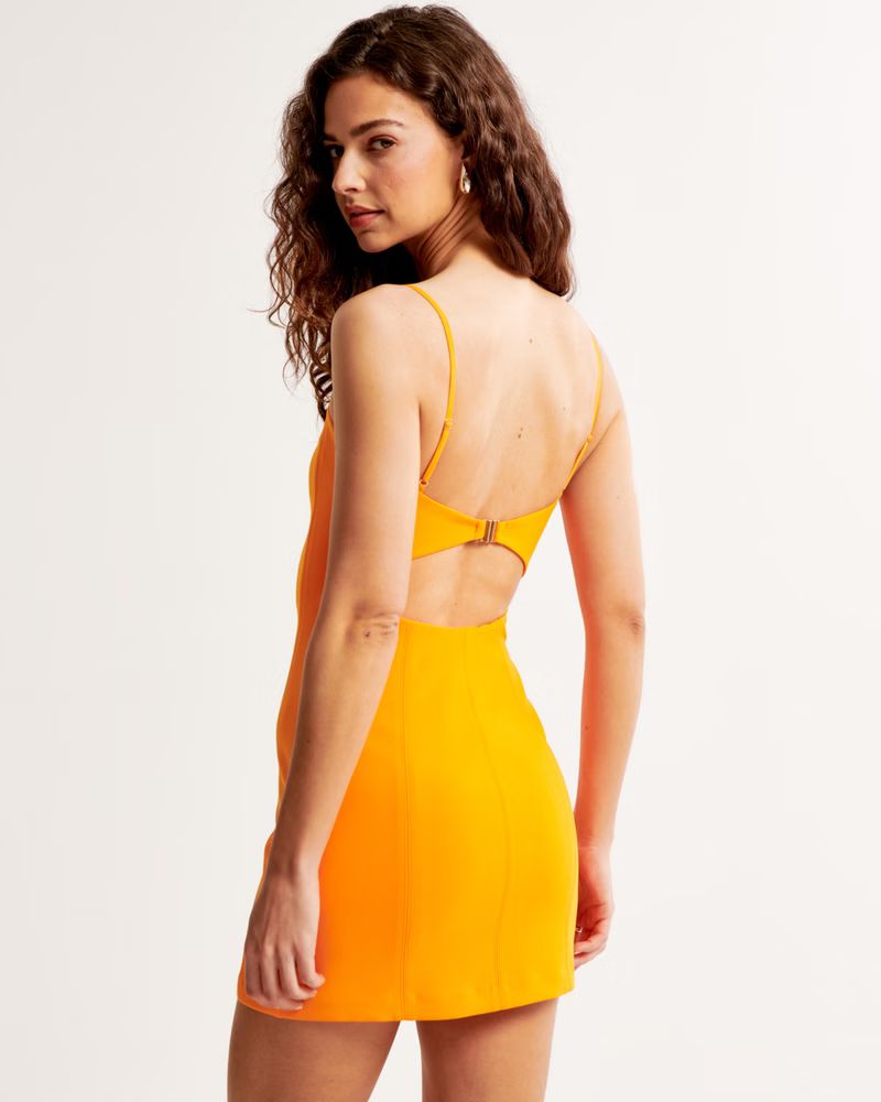 Corset Clasp-Back Mini Dress | Abercrombie & Fitch (US)