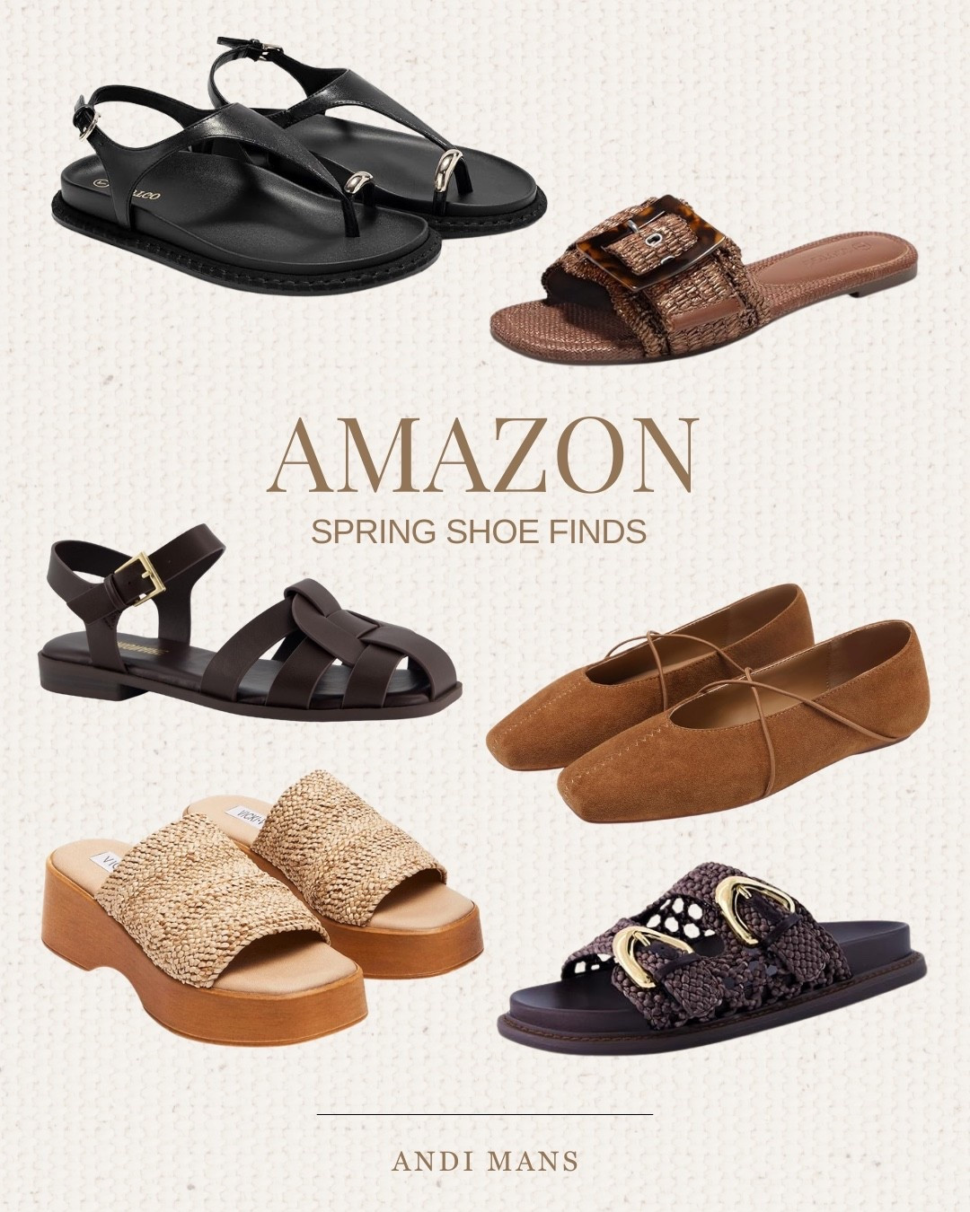 Spring shoes that instantly pull any outfit together 🤍 From easy slip-on sandals to everyday flats, these are the styles I keep reaching for this season. All from Amazon and perfect for mixing into your spring wardrobe.

#LTKSeasonal #LTKdayinmylife #LTKgrwm