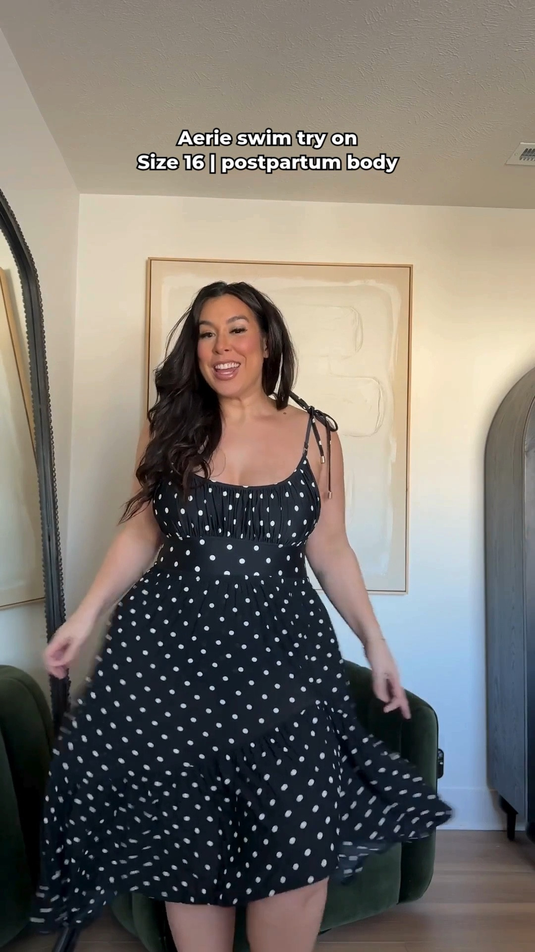 @Aerie Midsize swimwear! Size 14/16 | XL 🤍 Love the polka dots on this one! The mesh skirt is super cute. 
-
-
-
Midsize, Aerie, American Eagle, Comfy, Lounge, Loungewear, Midsize Haul

#LTKSeasonal #LTKMidsize #LTKootd