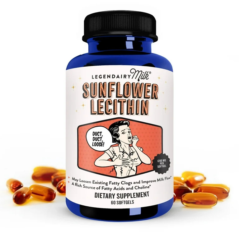 Legendairy Milk Sunflower Lecithin Softgels for Adults - Organic Dietary Supplement, 60 ct, 1 Bot... | Walmart (US)