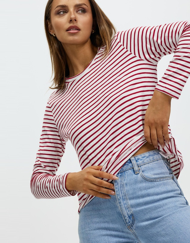 Stripe Long Sleeve Tee | THE ICONIC (AU & NZ)