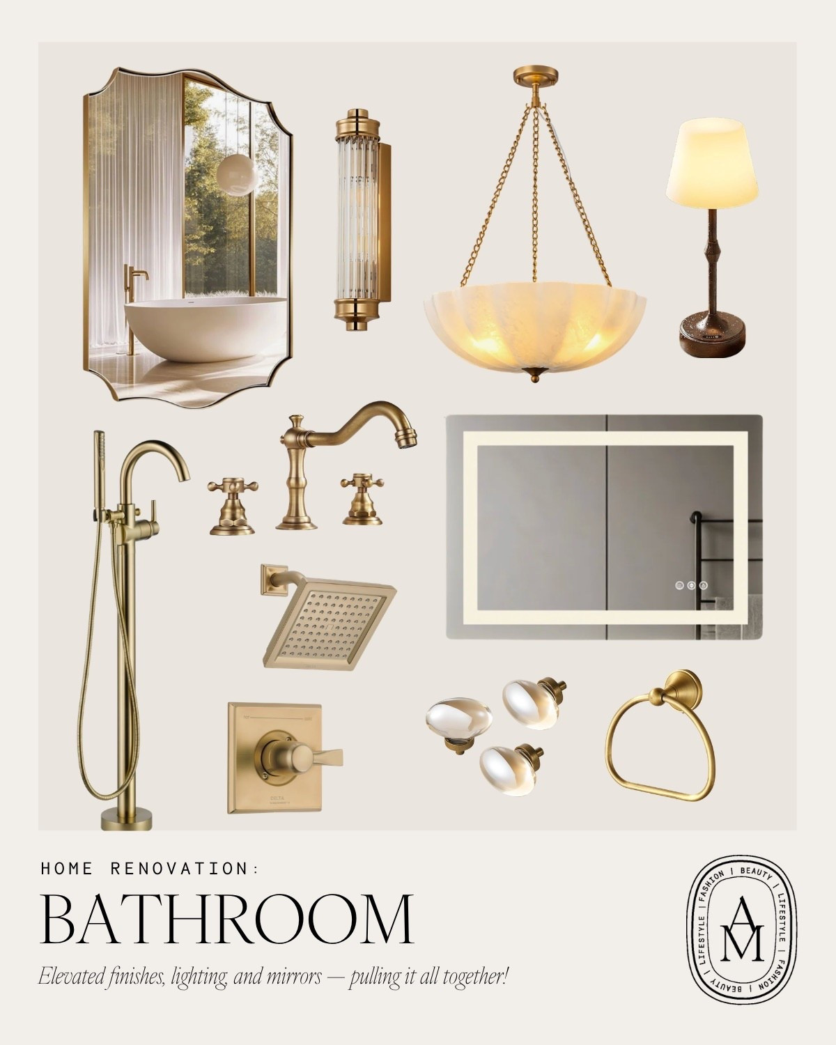 Bathroom renovation details ✨ from the vanity with LED mirrors, lighting, and hardware to the faucets and statement chandelier—every detail came together to create a clean, elevated, spa-like space!

bathroom renovation ideas, modern bathroom design, bathroom vanity ideas, LED mirror bathroom, vanity lighting fixtures, cabinet hardware knobs, soaking tub design, walk in glass shower, bathroom chandelier lighting, spa bathroom inspiration, luxury bathroom remodel, double vanity setup, bathroom tile ideas, home renovation inspiration, elevated interior design 

#LTKHome