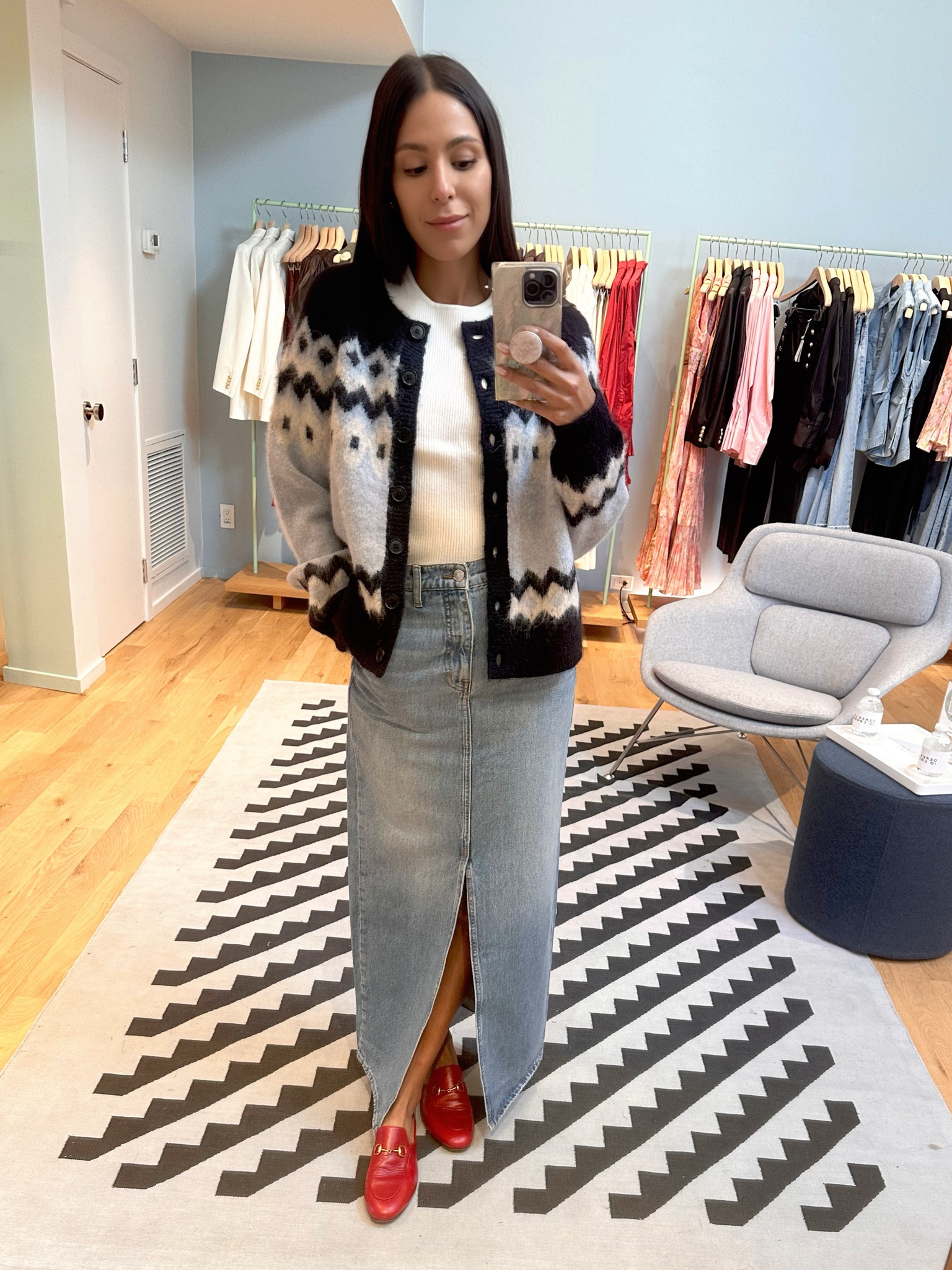 It's denim maxi skirt szn

#LTKSeasonal #LTKstyletip #LTKworkwear