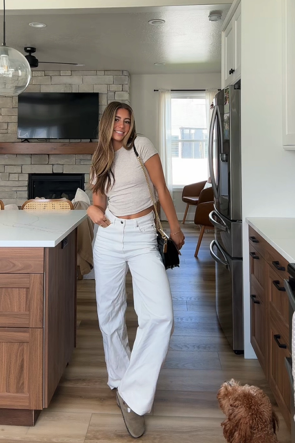 my favorite white jeans & basic top! wearing a size XS in top & 2 in bottom!  white jeans, basic outfit inspo, fall inspo, back to school outfit, basics 

#LTKSeasonal #LTKBacktoSchool #LTKFindsUnder50