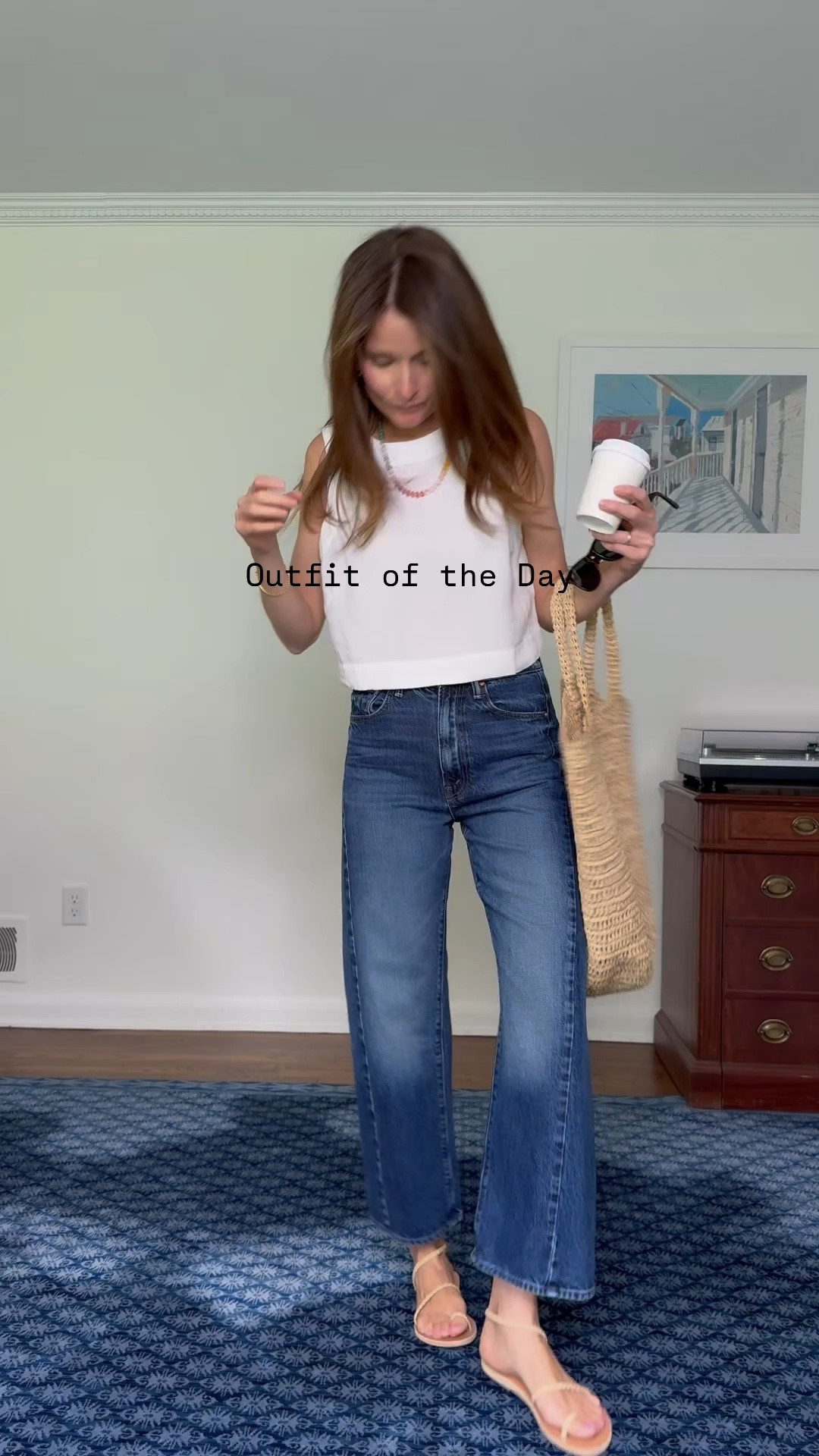 Happy Monday!!! 

Sizing notes - 
tank: wearing a size xs 
jeans: wearing my true size, a 25
sandals: run tts, wearing a 37 