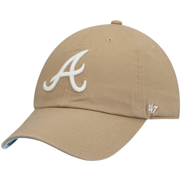 Atlanta Braves '47 Fashion Color Ballpark Clean Up Adjustable Hat - Khaki - OSFA - Walmart.com | Walmart (US)