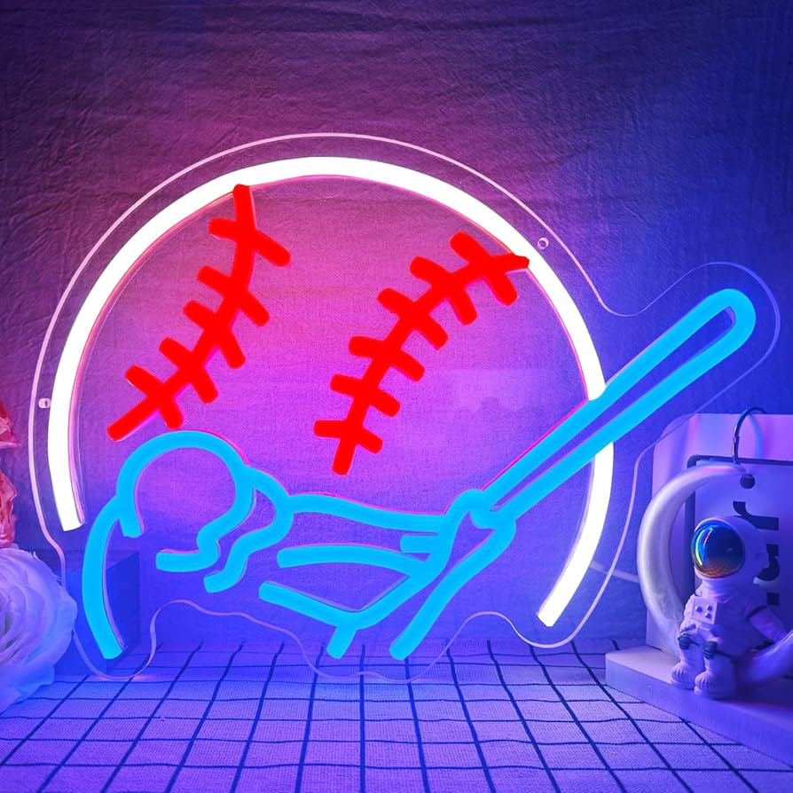 Baseball Neon Sign, Dimmable Baseball Led Light for for Wall Decor Baseball Wall Art Neon Basebal... | Amazon (US)