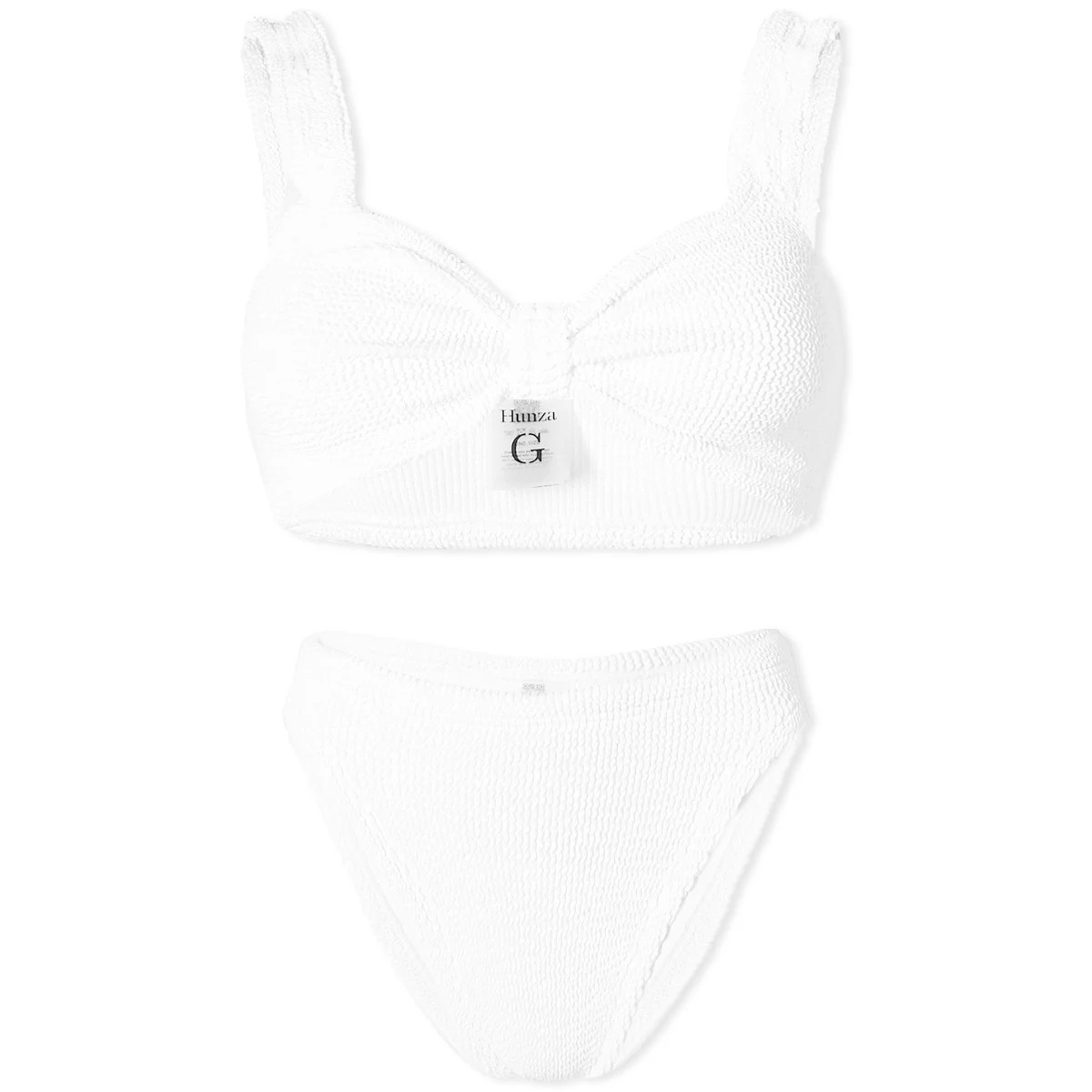 Hunza G Women's Bonnie Bikini in White | END. Clothing