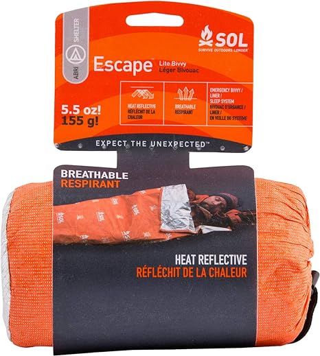 S.O.L. Survive Outdoors Longer S.O.L. 70% Reflective Emergency Escape Lite Bivvy | Amazon (US)