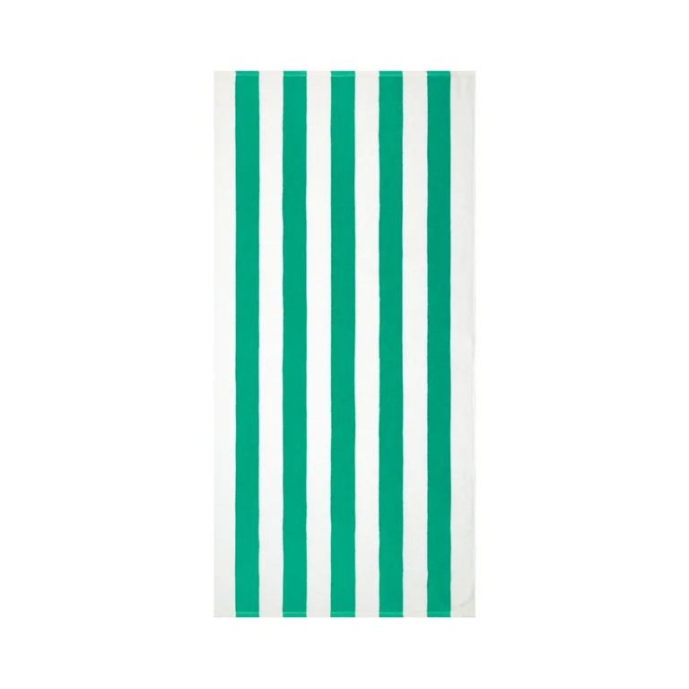 Mainstays Cabana Green Beach Towel, 58" x 28", Green | Walmart (US)