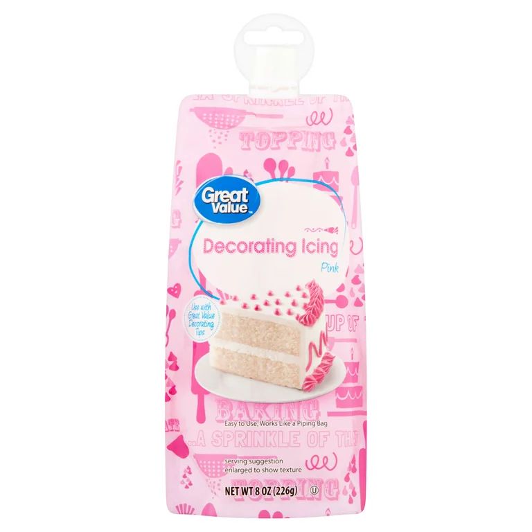 Great Value Pink Decorating Icing, 8 oz | Walmart (US)