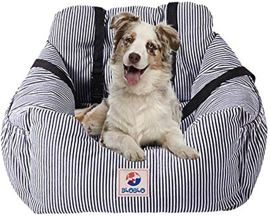 Dog Car Seat Pet Booster Seat Travel Safety Dog Bed for Car with Storage Pocket | Amazon (US)