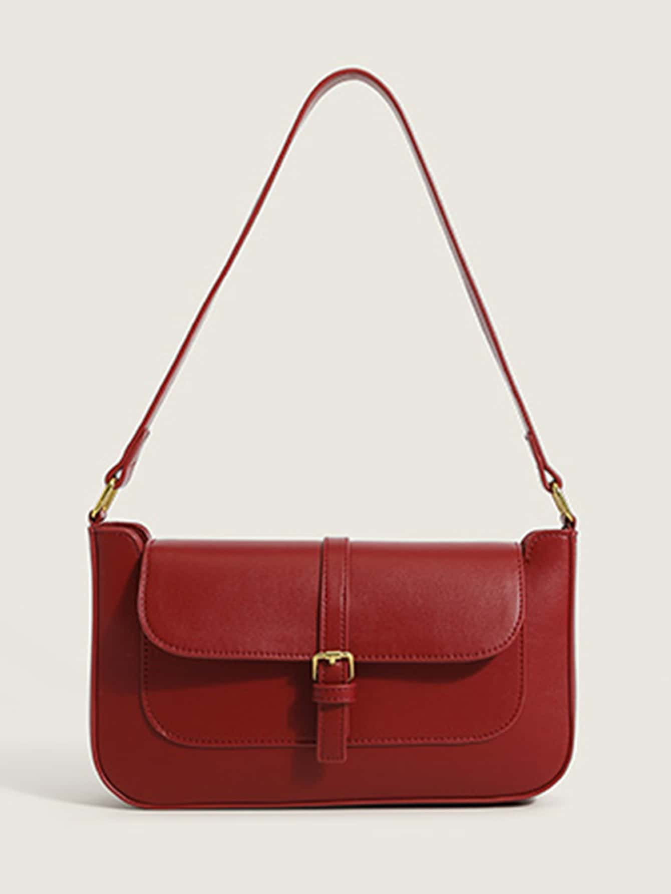 Medium Shoulder Bag Buckle Decor | SHEIN