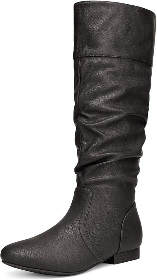 DREAM PAIRS Women's Knee High Pull On Fall Weather Winter Boots | Amazon (US)