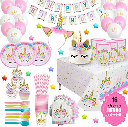 Ultimate Unicorn Party Supplies and Plates for Girl Birthday | Best Value Unicorn Party Decoratio... | Amazon (US)