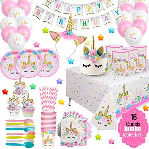 Ultimate Unicorn Party Supplies and Plates for Girl Birthday | Best Value Unicorn Party Decoratio... | Amazon (US)