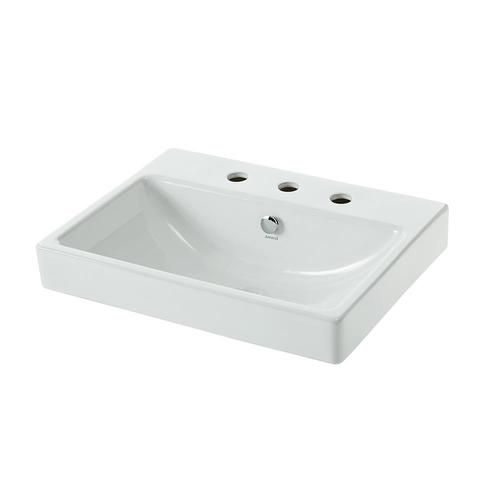 Jacuzzi Anna Farmhouse White Drop-In Rectangular Bathroom Sink with Overflow Drain (22.05-in x 16... | Lowe's