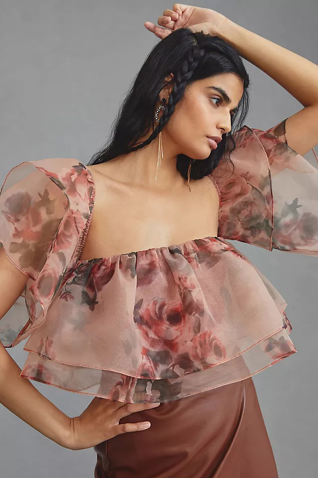 DOLAN Tiered Organza Top | Anthropologie (US)