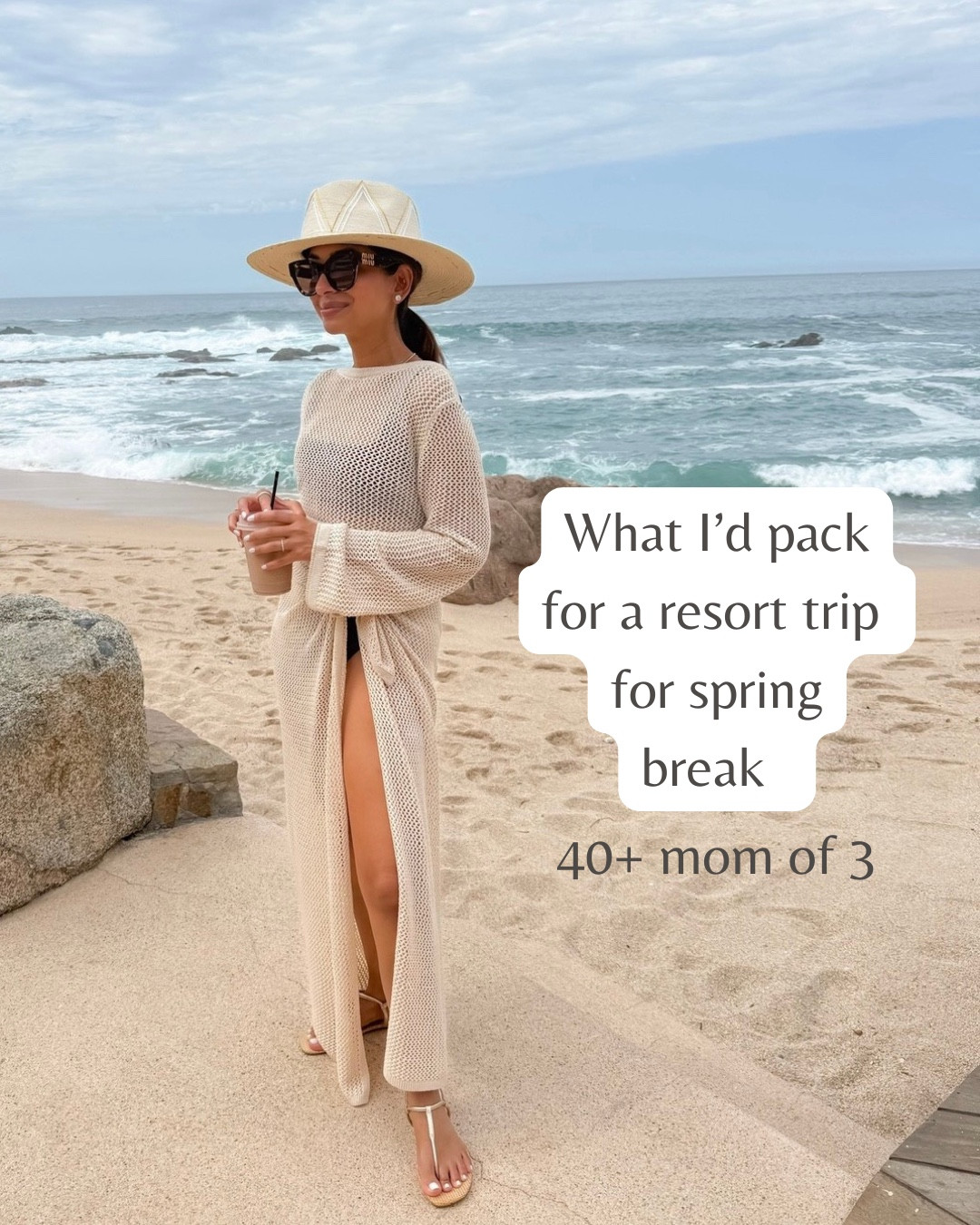 What I'd pack for a resort trip for spring break! 
You can find all individual looks with sizing info in my LTK shop @heynasreen too!