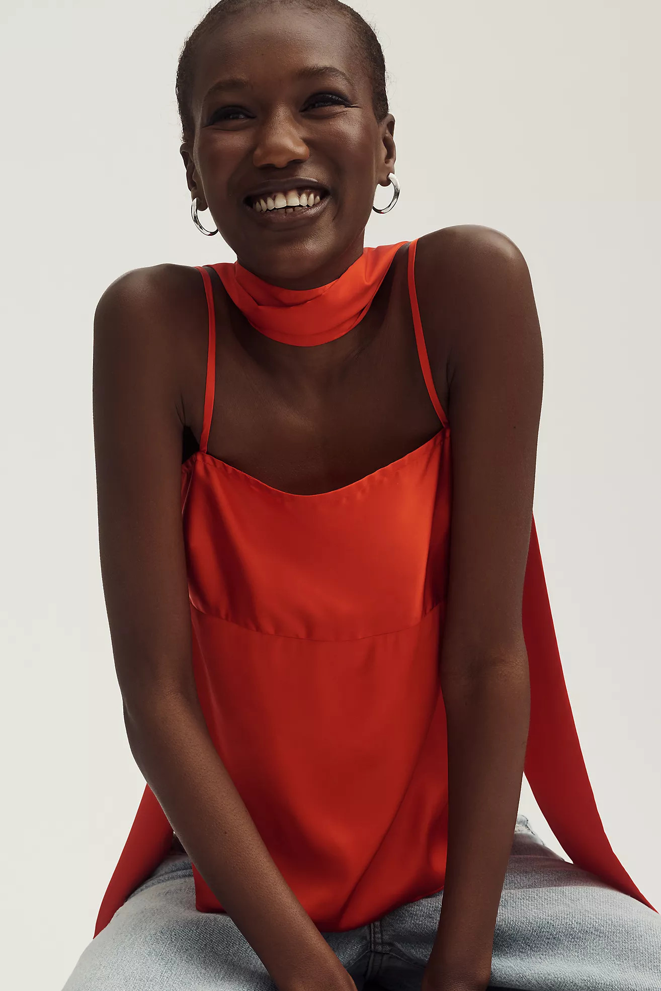 Mare Mare Square-Neck Tank with Scarf | Anthropologie (US)